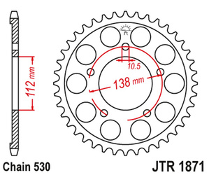 Zębatka tylna 4448 48 yamaha r6 '99-'02 (444848jt) (łańc. 530) czarna
