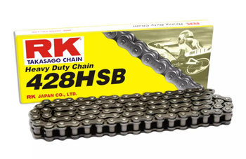 ŁAŃCUCH NAPĘDOWY 428HSB-136 ZAPINKA (CL) W ZESTAWIE KOLOR STANDARD (POJEMNOŚĆ: DO 200 CCM) (24,2 KN)