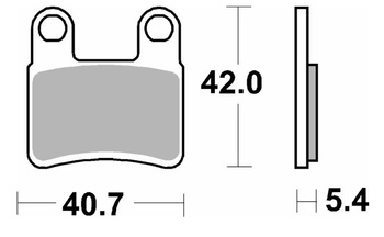 KLOCKI HAMULCOWE KH257/2 (PARKIBRAKE PAD - HAMULEC POSTOJOWY) KYMCO MAXXER / MXU '08-'14 STREET STANDART CERAMIC KOLOR CZARNY