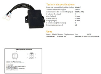 Dze moduł zapłonu cdi yamaha yfz350 banshee 95-96