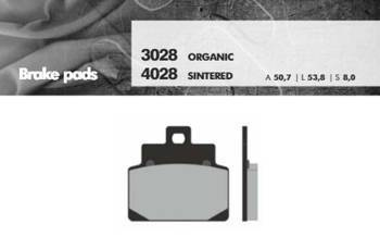 Klocki hamulcowe kh301 (skutery aprilia 125) (ft 3028)