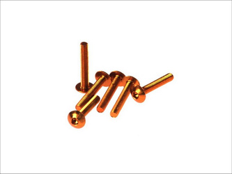 Zestaw śrub owiewki m5x30 (6szt.) kolor pomarańczowy (imbusowa płaska)(ta530no)