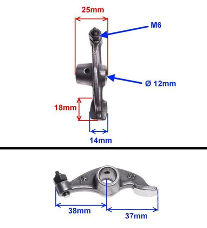 Dźwigienki zaworowe silnik 156FMI ATV LONCIN 250 motocykli Cross 250