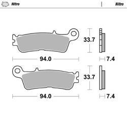 Klocki hamulcowe sinter metal enduro: 21 (nitro) przód / przednie  kh755 fantic xx 125, xef/xxf 250/450, xex 250 '22-, yamaha yz 250 '22-,