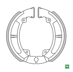 Szczęki hamulcowe tył kawasaki klr 250 '84-'05, kl 250 '80-'84, przód kdx 200 '83-'85 (120x35mm)