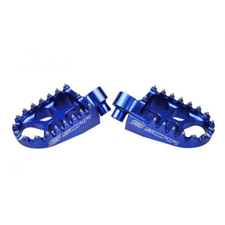 podnóżki aluminiowe kawasaki kxf '06-'17, kxf 450 '07-'17, crf 250 '02-'17 kolor niebieski