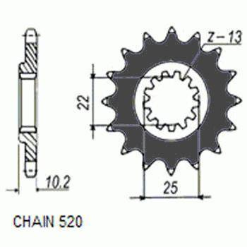 Zebatka napędowa sunstar sunf342-12