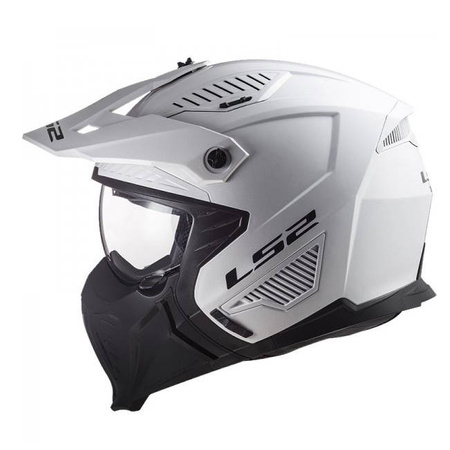 Kask modułowy LS2 OF606 Drifter Solid White z odpinaną maską