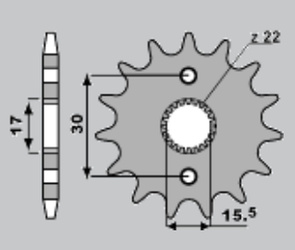 Zębatka przednia 332 12 honda cr 80/85 '87-'07 (jtf1256.12)