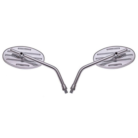 Lusterko Ozdobne chrom owal M10 komplet