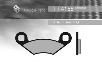 Klocki hamulcowe kh159 spiek metaliczny (złote) polaris (39,1x96,9x7,1) (ft 4158)