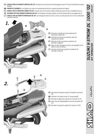 Stelaż kufra tylnego Shad do Suzuki V-Strom DL