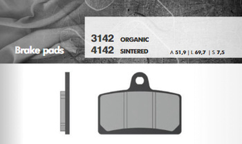 Klocki hamulcowe kh399 spiek metaliczny (złote) (ft 4142)