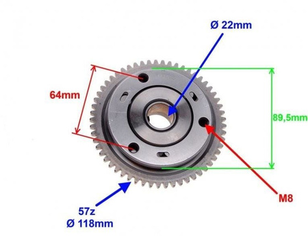 Sprzęgło jednokierunkowe bendix Quad 200 250 ATV 200