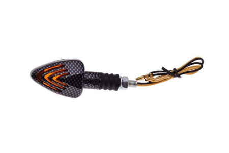 Kierunkowskaz pomarańczowy srożkowy nacięcia carbon 12V10W
