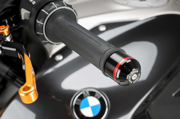 Ciężarki / końcówki kierownicy krótkie z pierścieniami puig do bmw r1200r czarne