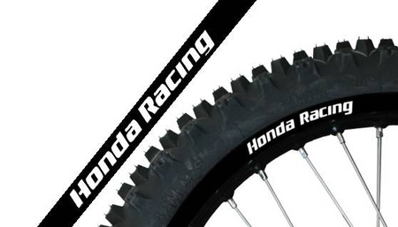 Komplet naklejek (oklein) na felgi honda racing kolor czarny