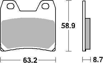 Klocki hamulcowe kh348 street ceramic kolor czarny pasuje do: yamaha fzs1000, xjr1300 tył
