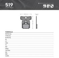Klocki hamulcowe rowerowe organic sport z radiatorem