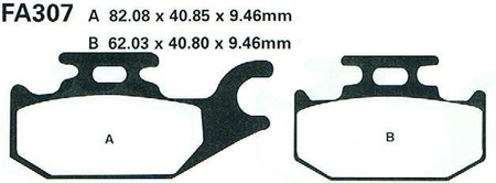 KLOCKI HAMULCOWE EBC FA307TT