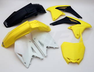 Komplet plastików suzuki rmz 450 '13 kolor oem (żółty/biały/czarny)