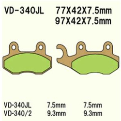 Klocki Hamulcowe Vesrah  Vd-340jl
