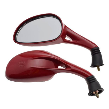 Lusterka uniwersalne czerwone gwint M8