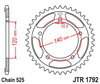 Zębatka tylna 4398 45 suzuki gsxr 600 '01-'05, gsxr 750 '06-'10 (439848jtzbk)* (łańc. 525) kolor czarny