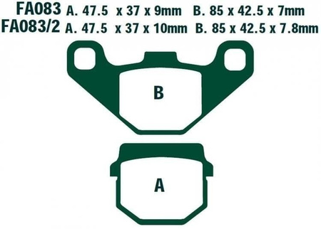 KLOCKI HAMULCOWE EBC SFA083/2HH