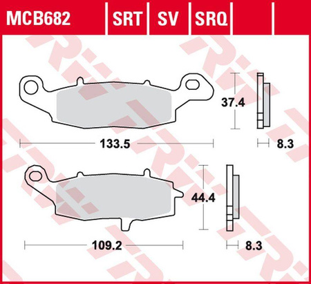 Klocki hamulcowe kh229 sinter road/track kawasaki ninja 400 '11-, er-6 '06-'16, vn 900 '06-'17, vn 1500/1600 '00-'08, vn 1700 '09-'17, suzuk