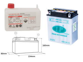 Landport akumulator yb12a-a 12v 12ah 134x80x160 (gb12aa) obsługowy - elektrolit osobno (4) ue2019/1148