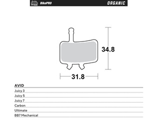 Moto-master bike pro klocki hamulcowe rowerowe organiczne