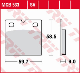 Klocki hamulcowe kh077 organic bmw r 80 gs/pd '87-'98, r100 gs/pd '86-'96 przód