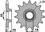 Zębatka przednia 2140 10 18nc montesa 250 4t r (4rt) (łańc. 520)
