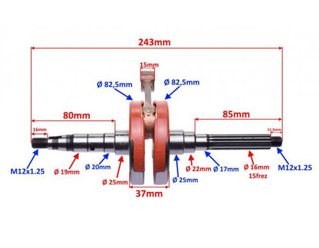 Wał korbowy do MBK Booster 100