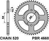 Zębatka tylna 4668 44 honda xl 125v varadero 01-13 (zamienna z 279 44) (łańc. 520)
