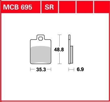 KLOCKI HAMULCOWE TRW MCB695