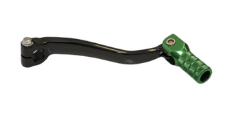 Dźwignia zmiany biegów kawasaki kx 125 '03-'05 aluminiowa kolor czarny, końcówka zielona