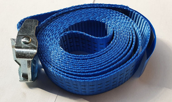 Pas transportowy 35mm/3mb z klamrą samozaciskową kolor niebieski (homologacja)