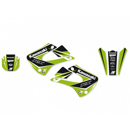 Komplet naklejek (oklein) kawasaki kx 85 '01-'13, dream 4 kolor zielony/czarny