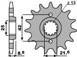 Zębatka przednia 523 15 18nc kawasaki klr600/650 '84-'90 (łańc. 520) (jtf516.15)
