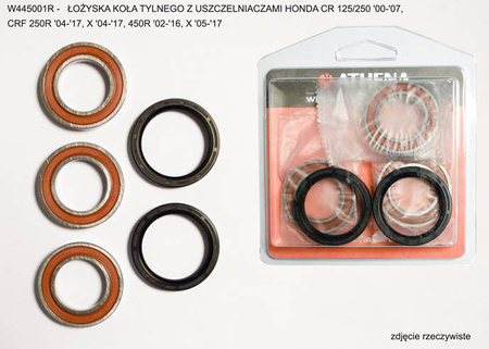 Łożyska koła tylnego z uszczelniaczami honda cr 125/250 '00-'07, crf 250r '04-'20, x '04-'20, 450r '02-'20, x '05-'17