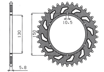 Zębatka tylna 236 46 honda nx 650 95-01, yamaha xj 6 09-15 (jtr305.46) (jtr245/3.46) (łańc. 520) (23646jt)