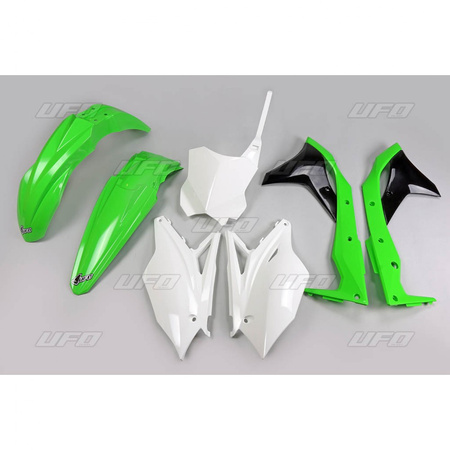 komplet plastików kawasaki kxf 250 '18-'20 kolor oem '18 (biały/zielony) (ka225e999)
