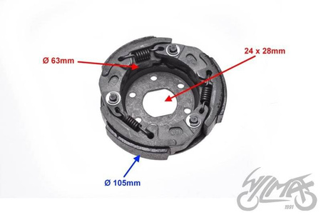 Szczęki sprzęgła do skutera 4T Gy6-50 139Qmb