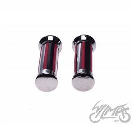 Manetka chrom czerwone paski