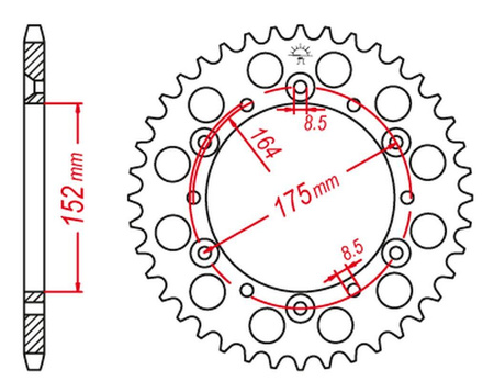 Zębatka tylna 856 41 yamaha yfz 350 banshee '89-'04 (jtr853.41)