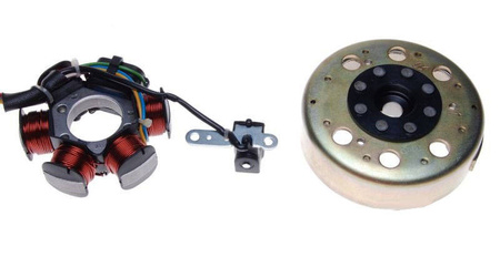 Stator iskrownik 6 cewek + koło magnesowe 