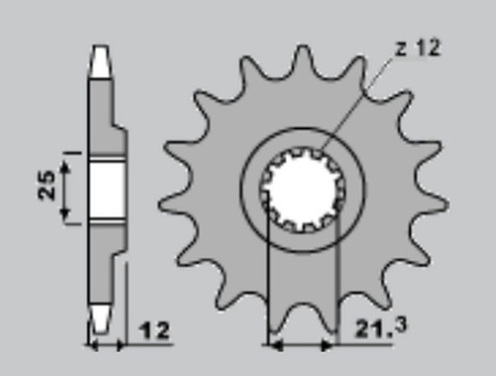 Zębatka przednia 2092 14 vor 450/530/570 '02-