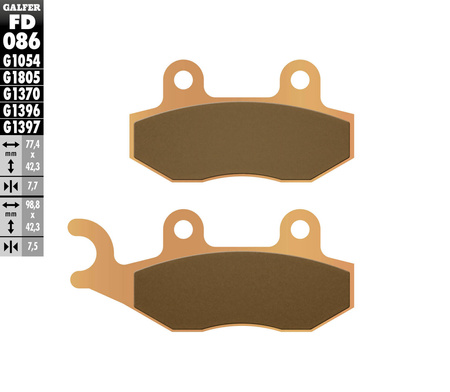 Klocki hamulcowe kh135 / kh214 spiek metaliczny (złote) atv